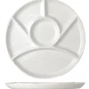 Fonduebord Wit 24,5 cm 6 vakken