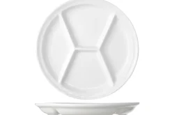 Fonduebord Wit 26 cm 4 vakken