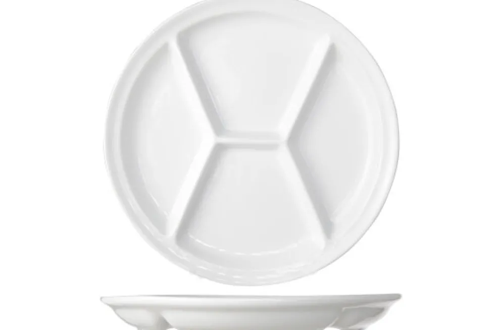 Fonduebord Wit 26 cm 4 vakken