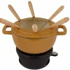 Fondueset Gietijzer 18cm Amber Gold