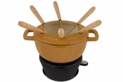 Fondueset Gietijzer 18cm Amber Gold