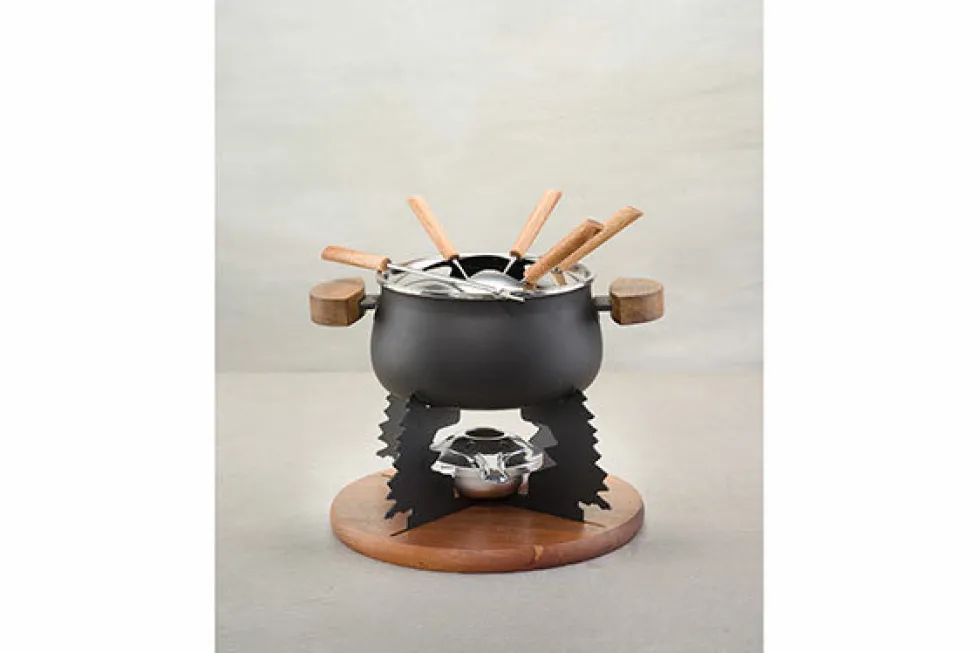 Fondueset zwart 6 personen