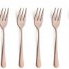 Gebaksvorkjes set van 6 Austin Vintage koper Amefa