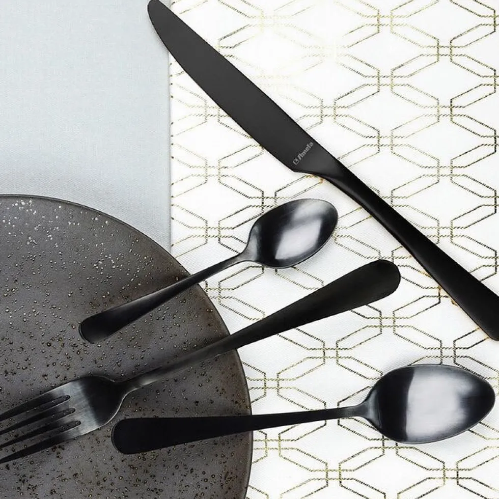 Gebaksvorkjes set van 6 Austin Vintage zwart Amefa
