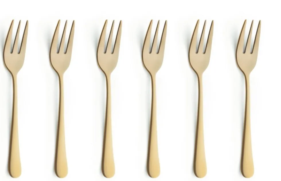Gebaksvorkjes set van 6 Austin Vintage goud Amefa