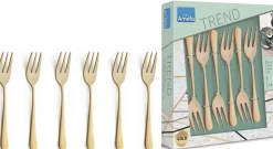 Gebaksvorkjes set van 6 Austin Vintage goud Amefa