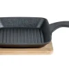 Gietijzer grillpan 15 cm op plankje