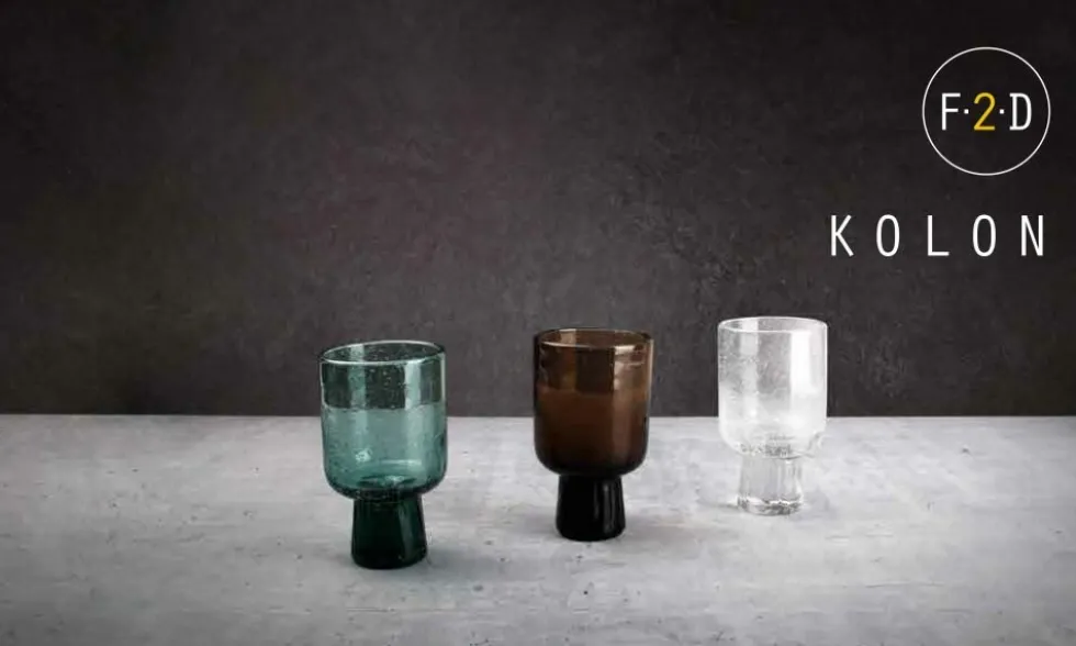 Glas op voet 25 cl Kolon brown