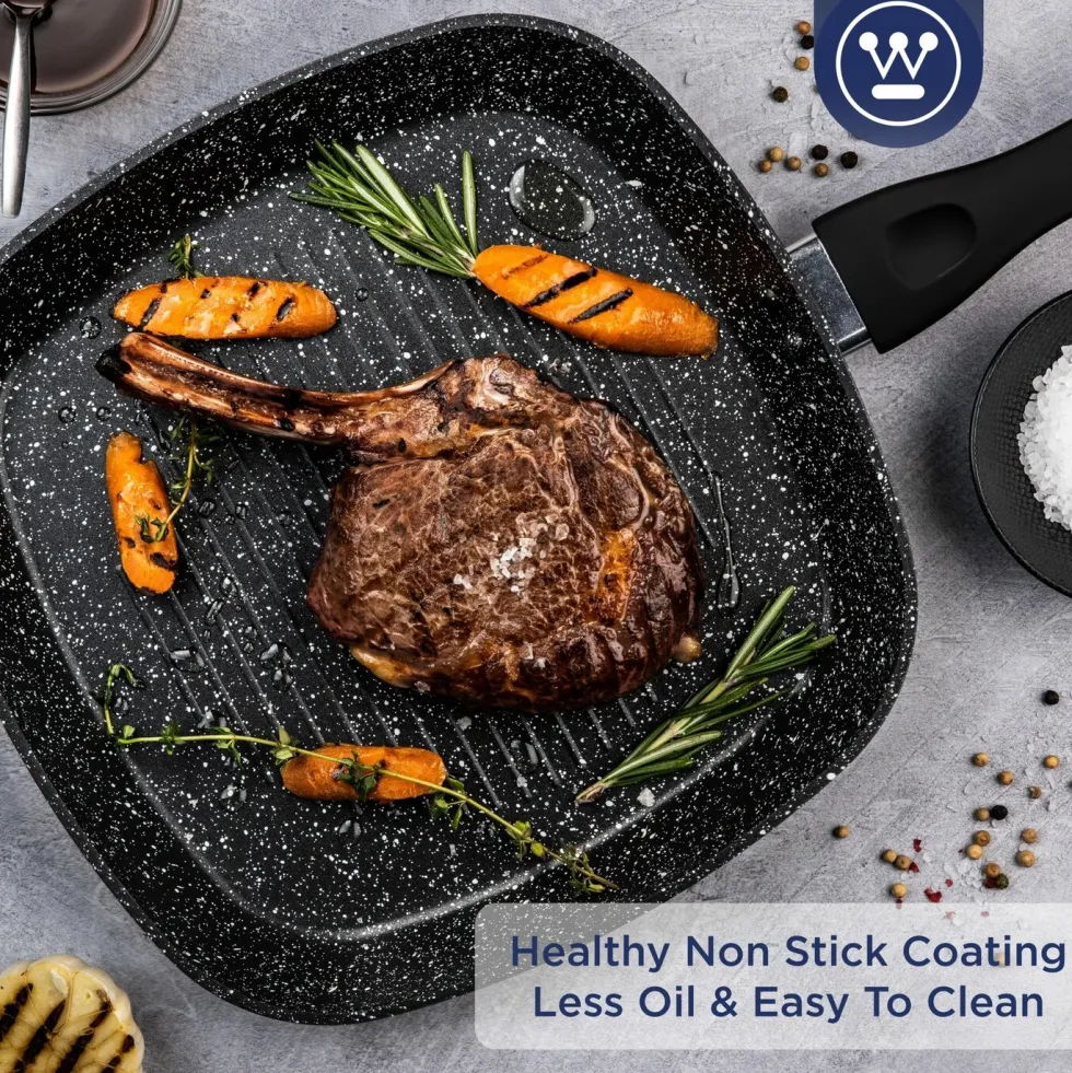 Grillpan 28 cm Black Marble Westinghouse