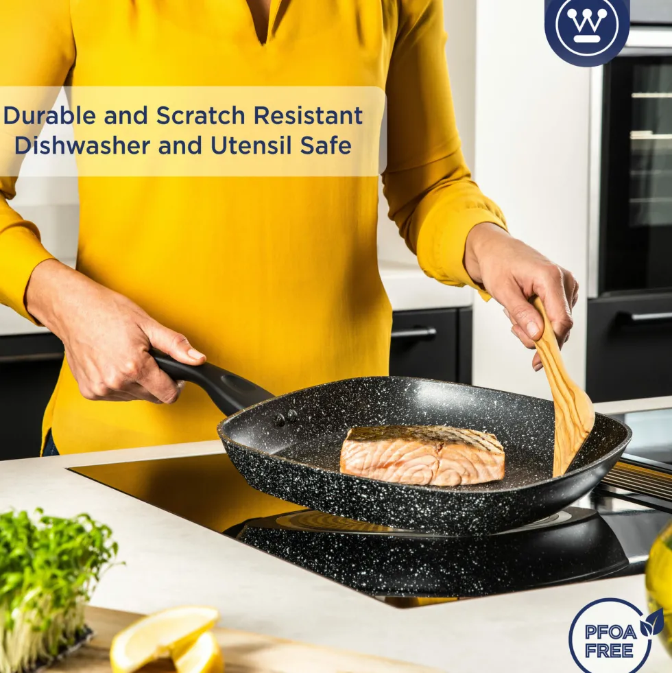 Grillpan 28 cm Black Marble Westinghouse