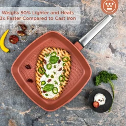 Grillpan 28 cm Rood Performance Series Inductie Westinghouse