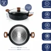 Hapjespan 28 cm Black Marble Wood Westinghouse