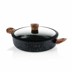 Hapjespan 28 cm Black Marble Wood Westinghouse