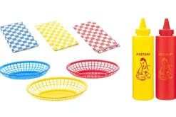 Hotdog en hamburger BBQ kit 14 delig
