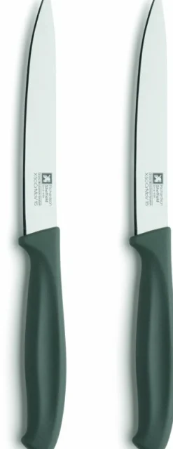 Huishoudmessen glad set van 2 grijs Kitchen Essentials
