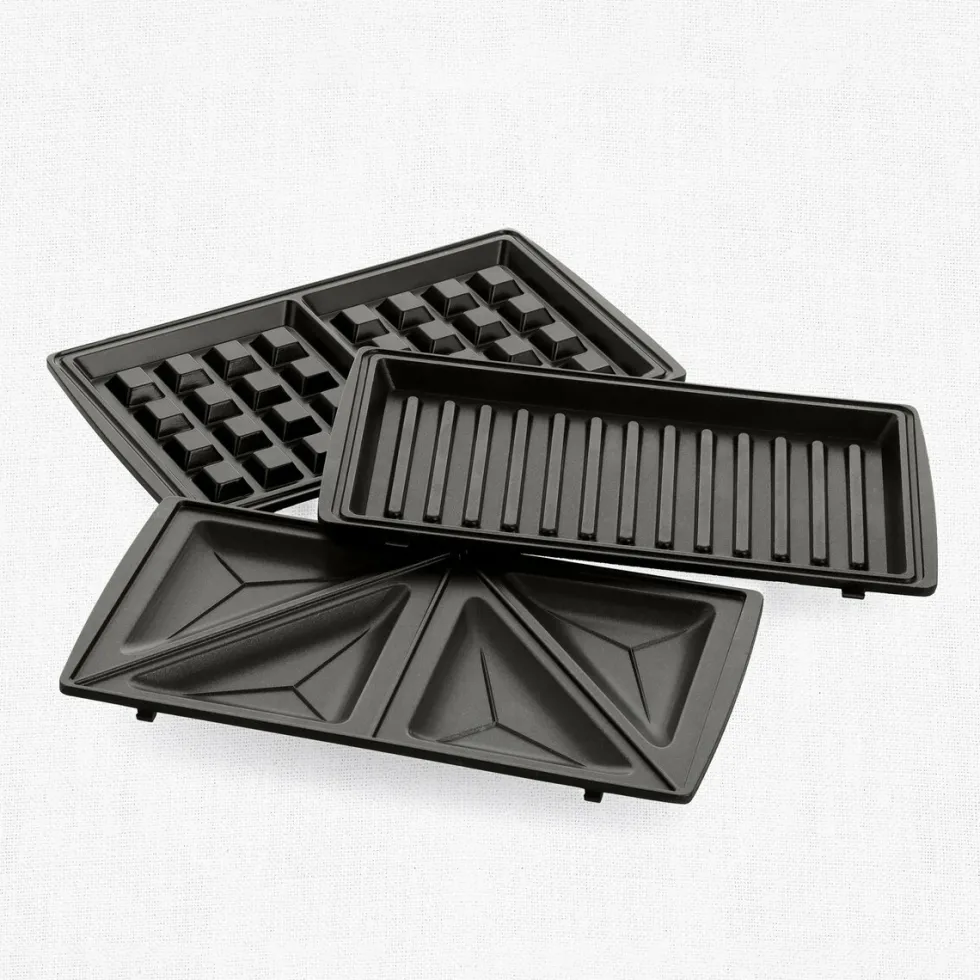 Keramische grill 3 in 1 Tosti Panini Wafelmaker Roze