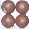 Kerstballen 4 st koper 10cm