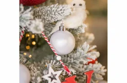 Kerstballen 6 st mix wit