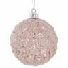 Kerstbal Pine Cone roze 8 cm kunststof