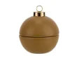 Kerstbal / theelichthouder camel 7 cm