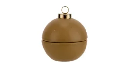Kerstbal / theelichthouder camel 7 cm