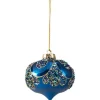 Kerstbal tol pauw 10cm kunststof