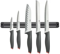 Keukenmessen set 5 delig RVS op magneetstrip Laser