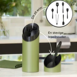 Keukentoolset Sillies Tube Groen 8-delig