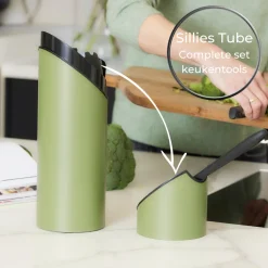Keukentoolset Sillies Tube Groen 8-delig