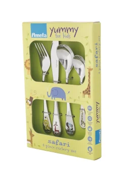 Kinderbestek 4-delig Safari Amefa