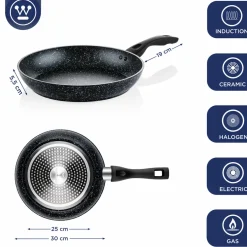 Koekenpan 30 cm Black Marble Westinghouse