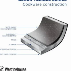 Koekenpan 26 cm Black Marble Westinghouse