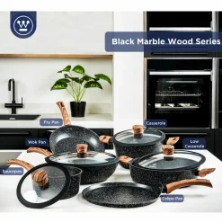 Koekenpan 26 cm Black Marble Wood Westinghouse