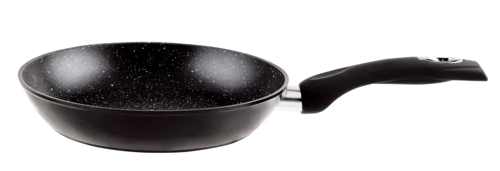 Koekenpan 28 cm marmeren coating zwart