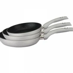 Koekenpan 28 cm marmeren coating zilver