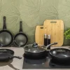 Koekenpan 24 cm Stonehenge Sola zwart