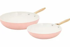 Koekenpannenset 2 delig Elegance roze goud
