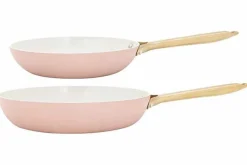Koekenpannenset 2 delig Elegance roze goud