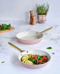 Koekenpannenset 2 delig Elegance roze goud