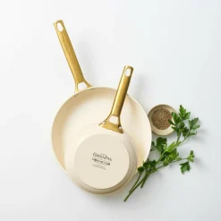 Koekenpannenset 2 delig Greenpan Padova Cream Gold