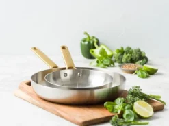 Koekenpannenset RVS 20-28 cm Greenpan Padova 3-Ply uncoated