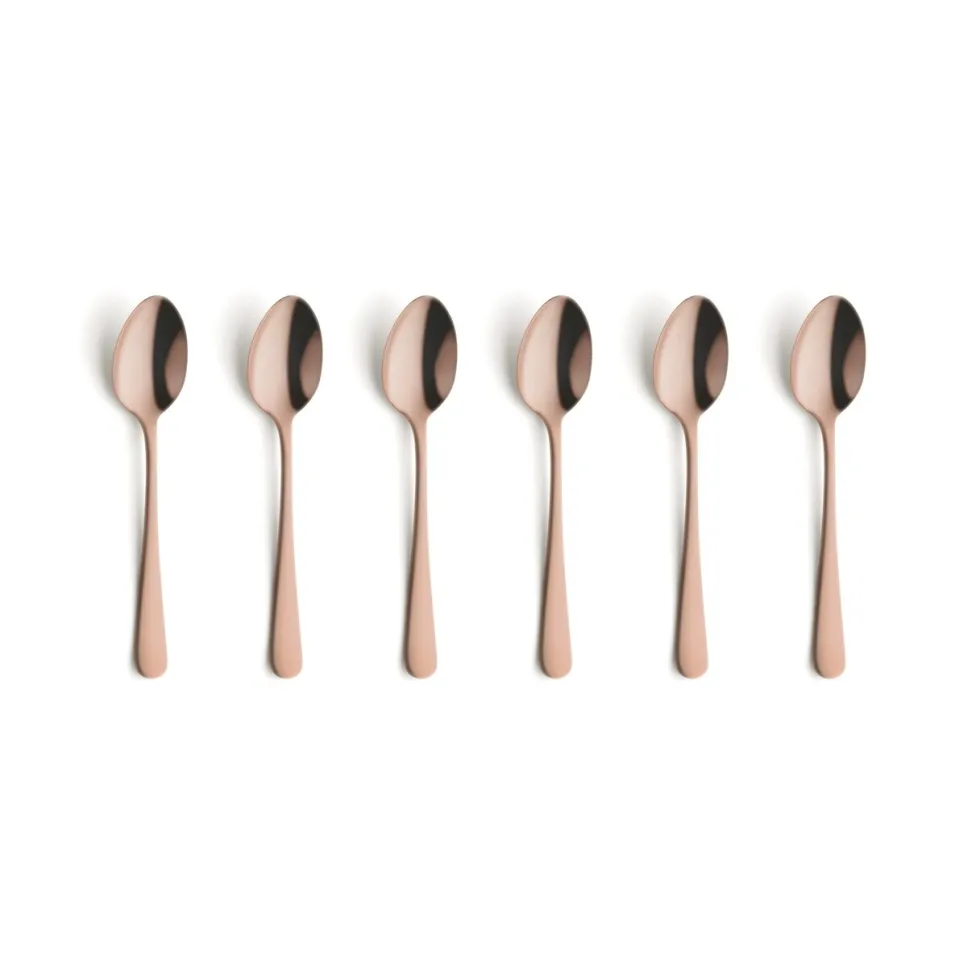 Koffielepels set van 6 Austin Vintage koper Amefa