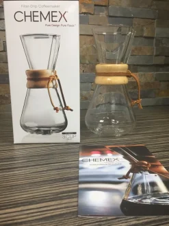 Koffiemaker met filter voor drie kopjes Chemex Classic