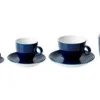 Koffie schotel 15,5 cm blauw Bart Maastricht Porselein Colour Cafe