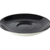 Koffie schotel 13,5 cm zwart Bart Maastricht Porselein Colour Cafe