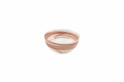 Kom 15 cm bruin/roze Twirl