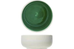 Kom 13,5cm wit-groen Invertida