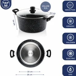 Kookpan 28 cm Black Marble Westinghouse