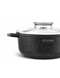 Kookpan Keramische Coating 24 cm Zwart-Zilver Edënbërg Stonetec Line