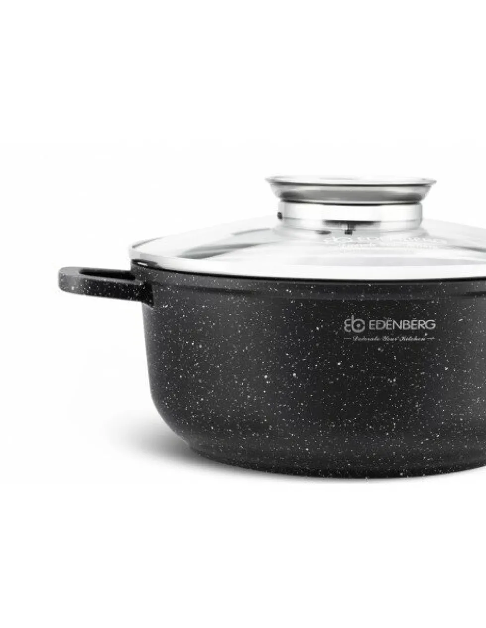 Kookpan Keramische Coating 24 cm Zwart-Zilver Edënbërg Stonetec Line
